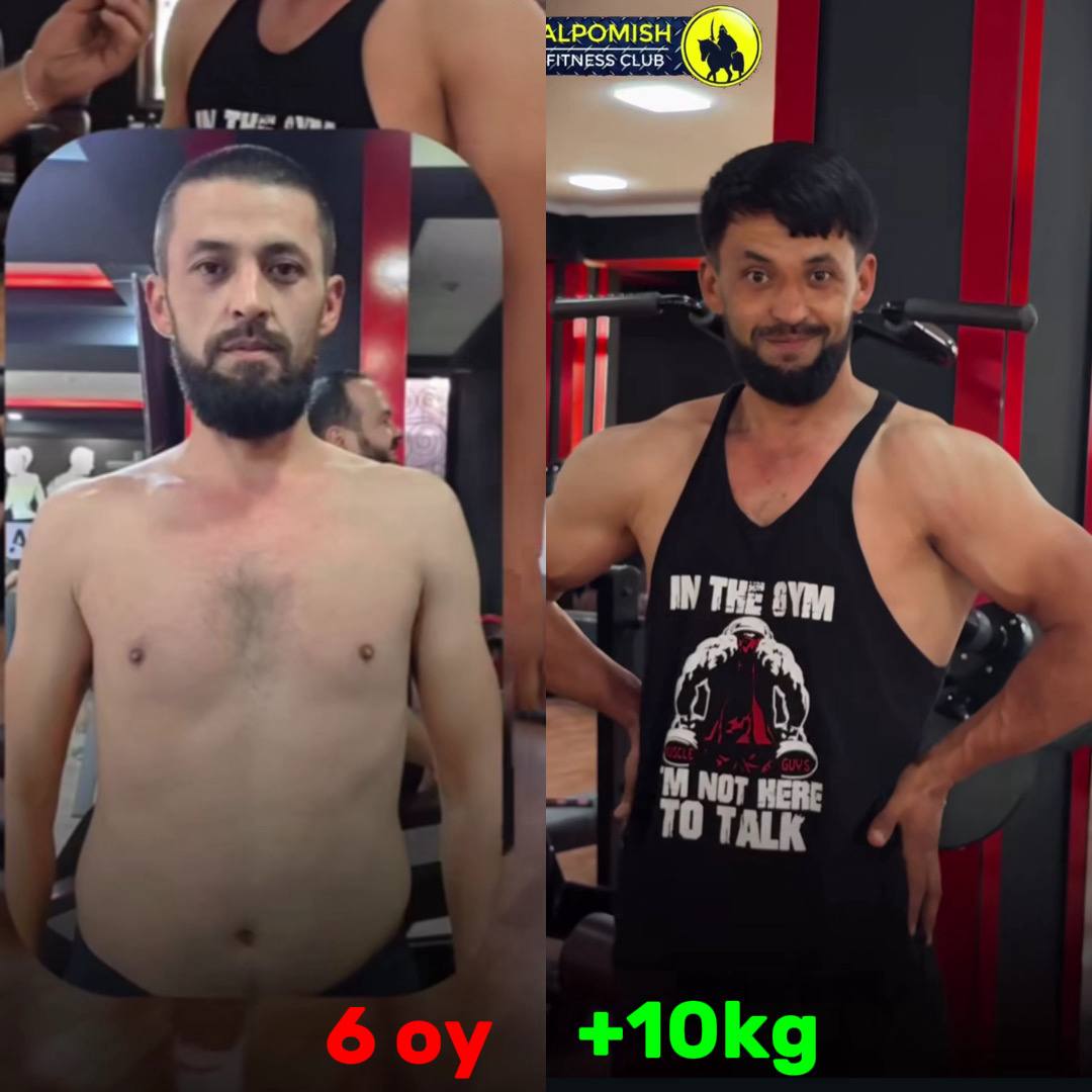 Jasur X. — Mushak massasi, 6 oy, +10 kg